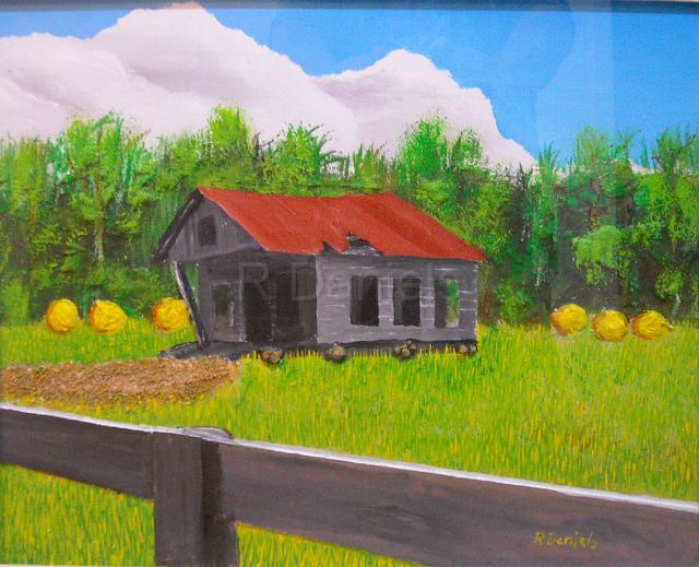 The Hay House.jpg - "The Hay House" mixed media 16"x20"